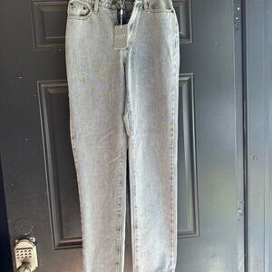 Meshki Denim Straight Leg Jeans in Light Blue